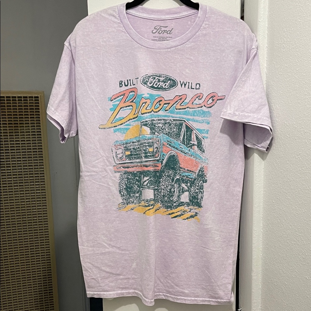 Ford Men's Light Purple Bronco Graphic Tee